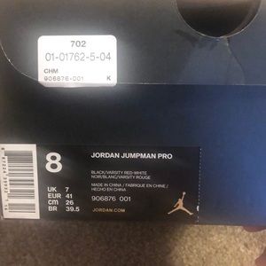 Size 8 Jordan Jumpman Pro